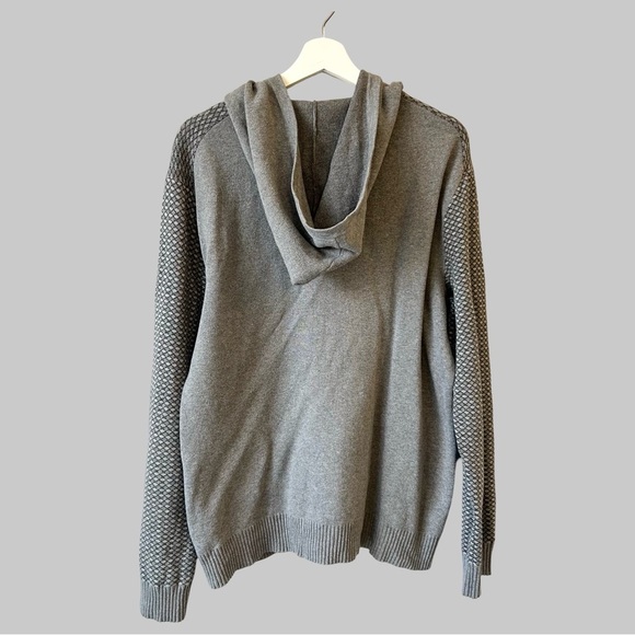 Armani Exchange Pure Cotton Hooded Cardigan Sweater - Picture 2 of 16